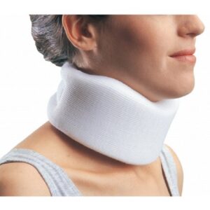 Cervical Collar ProCare Universal Contoured / Medium Density Adult One Size Fits Most One-Piece 2-1/2 Inch Height 24 Inch Length 10-1/2 to 24 Inch Neck Circumference