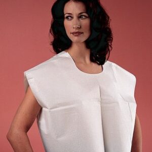 Exam Cape Tidi White One Size Fits Most Front / Back Opening Without Closure Unisex