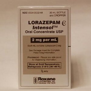 Intensol Lorazepam 2 mg / mL Solution 30 mL