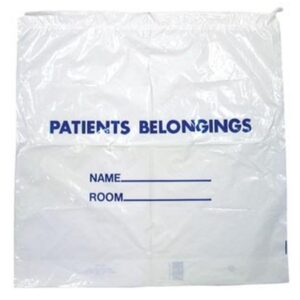 Patient Belongings Bag DawnMist 20 X 20 Inch Plastic Drawtape Closure Clear