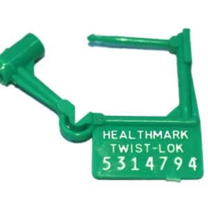 Tamper Evident Seal Twist-Loks Numbered Green Plastic 1 Inch