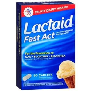 Dietary Supplement Lactaid Fast Act Lactase Enzyme 9,000 FCC Units Strength Tablet 60 per Box