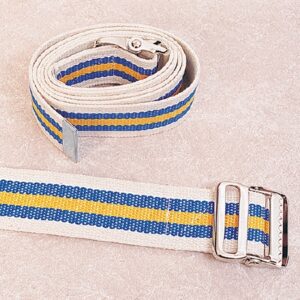 Gait Belt 48 Inch Length Red / White / Blue Stripe Nylon
