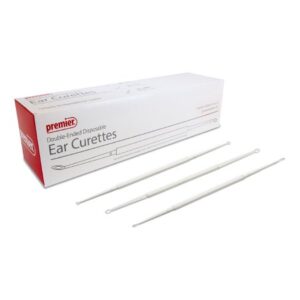 Ear Curette Premier 7-1/2 Inch Length Double-ended Handle Curved Loop Tip