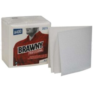Task Wipe Brawny Industrial Medium Duty 50 Count Poly Pack 13 X 13 Inch NonSterile Reusable