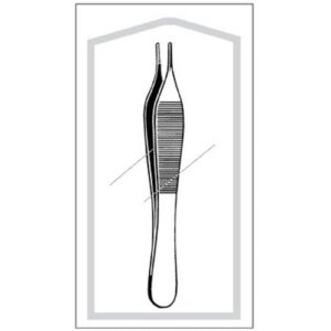 Dressing Forceps Econo Sterile Adson 4-3/4 Inch Length Floor / Office Grade Pakistani Stainless Steel Sterile NonLocking Thumb Handle Straight Serrated Tips