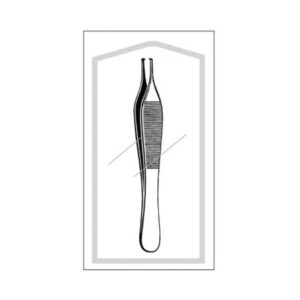 Tissue Forceps Econo Sterile Adson 4-3/4 Inch Length Floor / Office Grade Pakistani Stainless Steel Sterile NonLocking Thumb Handle Straight 1 X 2 Teeth