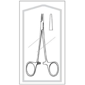 Needle Holder Econo Webster 5 Inch Length Straight Smooth Tip Finger Ring Handle
