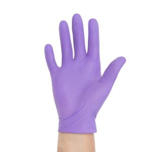 Exam Glove Purple Nitrile-Xtra Small NonSterile Nitrile Extended Cuff Length Textured Fingertips Purple Chemo Tested