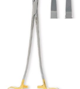 Needle Holder Sarot 10-1/2 Inch Length Serrated Jaws Finger Ring Handle