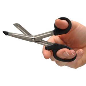 Utility Shears MiniMedicut Nurse 5-1/2 Inch Length Stainless Steel / Polypropylene NonSterile Finger Ring Handle Angled Blunt Tip / Blunt Tip