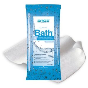 Rinse-Free Bath Wipe Comfort Bath Soft Pack Unscented 8 Count