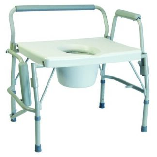 3-in-1 Commode Chair Lumex Imperial Collection Drop Arms Steel Frame Removable Backrest 25-1/2 Inch Seat Width 600 lbs. Weight Capacity
