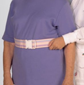 Gait Belt Posey 52 Inch Length Pastel Bouquet Design Cotton