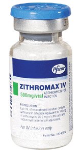 Zithromax Azithromycin, Preservative Free 500 mg / 10 mL Intravenous Injection 10 mL