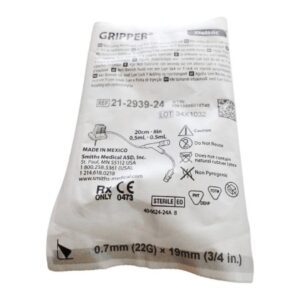 Huber Infusion Set Gripper 22 Gauge 3/4 Inch 8 Inch Tubing Needleless Y-Site