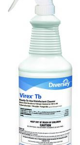 Surface Disinfectant Cleaner Diversey Virex Tb Quaternary Based Trigger Spray Liquid 32 oz. Bottle Lemon Scent NonSterile
