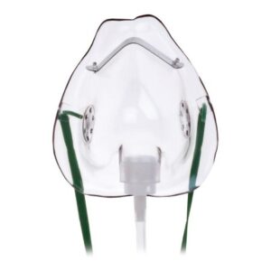 Oxygen Mask Hudson RCI Standard Style Adult One Size Fits Most Adjustable Head Strap / Nose Clip