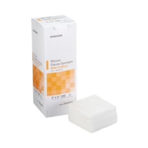Gauze Sponge McKesson 3 X 3 Inch 12-Ply NonSterile 200 per Pack