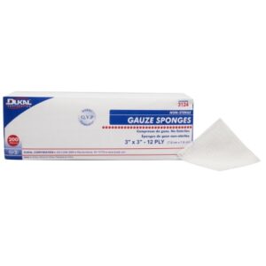 Gauze Sponge Dukal 3 X 3 Inch 12-Ply NonSterile 200 per Pack