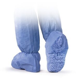 Boot Cover Regular Knee High Nonskid Sole Blue NonSterile
