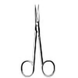 Iris Scissors Sklar 3-1/2 Inch Length OR / Surgical Grade German Stainless Steel NonSterile Finger Ring Handle Curved Blunt Tip / Blunt Tip