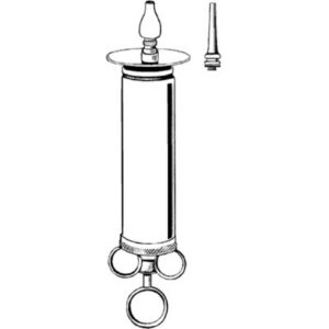 Ear Syringe with Shield Merit Thumb Control Ring Style 3 oz. with Tips and Shield Office Grade