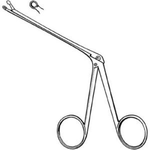 Alligator Forceps Merit 5-1/2 Inch Length Floor / Office Grade Pakistani Stainless Steel NonSterile NonLocking Finger Ring Handle Straight Very Delicate, Oval Cups