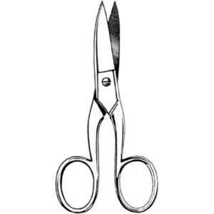 Nail Scissors Merit Straight Jaws 4-1/2 Inch Length Stainless Steel