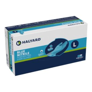 Exam Glove Blue Nitrile Large NonSterile Nitrile Standard Cuff Length Textured Fingertips Blue Not Rated