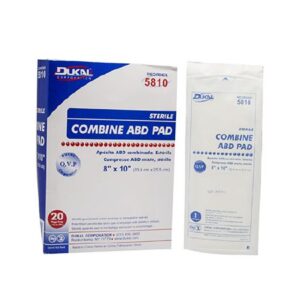Abdominal Pad Dukal 8 X 10 Inch 1-Ply Sterile 1 per Pack