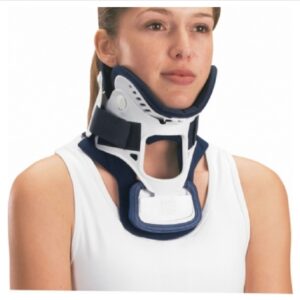 Rigid Cervical Collar with Replacement Pads ProCare XTEND 174 Preformed Adult Regular Two-Piece / Trachea Opening 2-1/2 Inch Height 10 to 20 Inch Neck Circumference