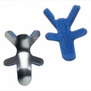 Finger Splint ProCare Adult Medium Bendable Prong Closure Left or Right Hand Blue / Silver