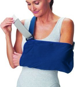 Arm Sling with Padded Strap Procare Blue Vogue D-Ring / Hook and Loop Strap Closure X-Large