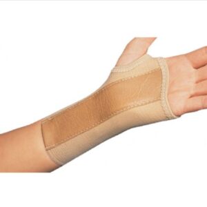 Wrist Brace ProCare Low Profile / Contoured / Wraparound Aluminum / Cotton / Elastic Left Hand Beige Large