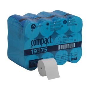 Toilet Tissue Compact White 2-Ply Standard Size Coreless Roll 1000 Sheets 3-4/5 X 4-1/20 Inch