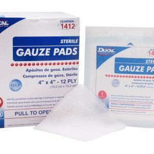 Gauze Sponge Dukal 4 X 4 Inch 12-Ply Sterile 1 per Pack