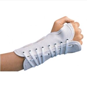 Cock-Up Wrist Brace ProCare Aluminum / Canvas Left Hand White X-Large