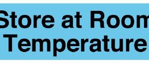 Pre-Printed Label UAL Auxiliary Label Light Blue Paper Store at Room Temperature Safety and Instructional 5/16 X 1-1/4 Inch