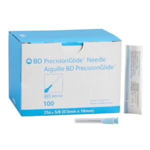 Hypodermic Needle PrecisionGlide 5/8 Inch Length 25 Gauge Thin Wall Without Safety