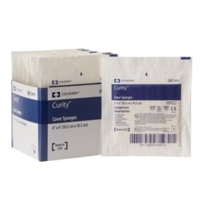 Cellulose Filled Nonwoven Sponge Curity 4 X 4 Inch 4-Ply Sterile 2 per Pack