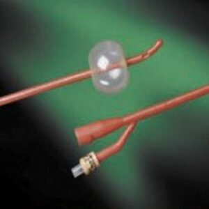 Foley Catheter Bardex Lubricath 2-Way Coude Tip 5 cc Balloon 14 Fr. Hydrophilic Polymer Coated Latex