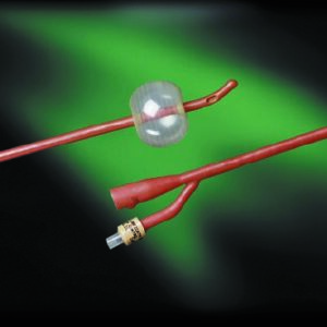 Foley Catheter Bardex Lubricath 2-Way Coude Tip 5 cc Balloon 16 Fr. Hydrophilic Polymer Coated Latex