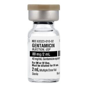 Gentamicin Sulfate 40 mg / mL Intramuscular or Intravenous Injection 2 mL