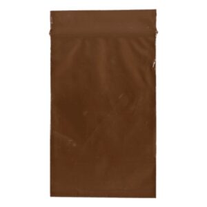 Reclosable UV Protection Bag 2-1/2 X 9 Inch Plastic Amber Zipper Closure