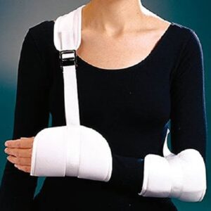 CVA Arm Sling with Shoulder Pad Rolyan Slide Buckle Closure / Adjustable Strap One Size Fits Most