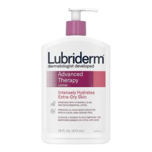 Hand and Body Moisturizer Lubriderm Advanced Therapy 16 oz. Pump Bottle Scented Lotion
