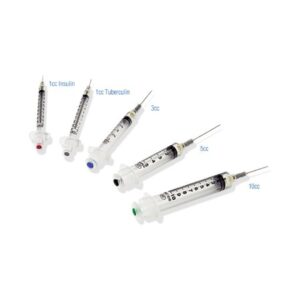 Safety Hypodermic Syringe with Needle VanishPoint 5 mL 1 Inch 20 Gauge Retractable Safety Needle Regular Wall