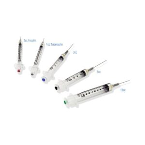 Safety Hypodermic Syringe with Needle VanishPoint 5 mL 1-1/2 Inch 20 Gauge Retractable Safety Needle Regular Wall