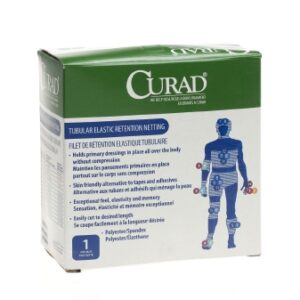 Elastic Net Retainer Dressing Curad Tubular Rayon / Polyester Knit 9 Inch X 25 Yard Size 3 White Medium Hand / Arm / Leg / Foot / Finger NonSterile